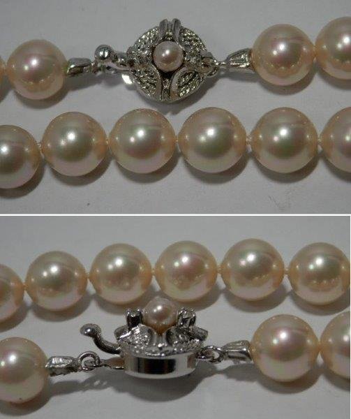MAJORICA マジョリカ パール 8mm 真珠 ネックレス シルバー SV レター