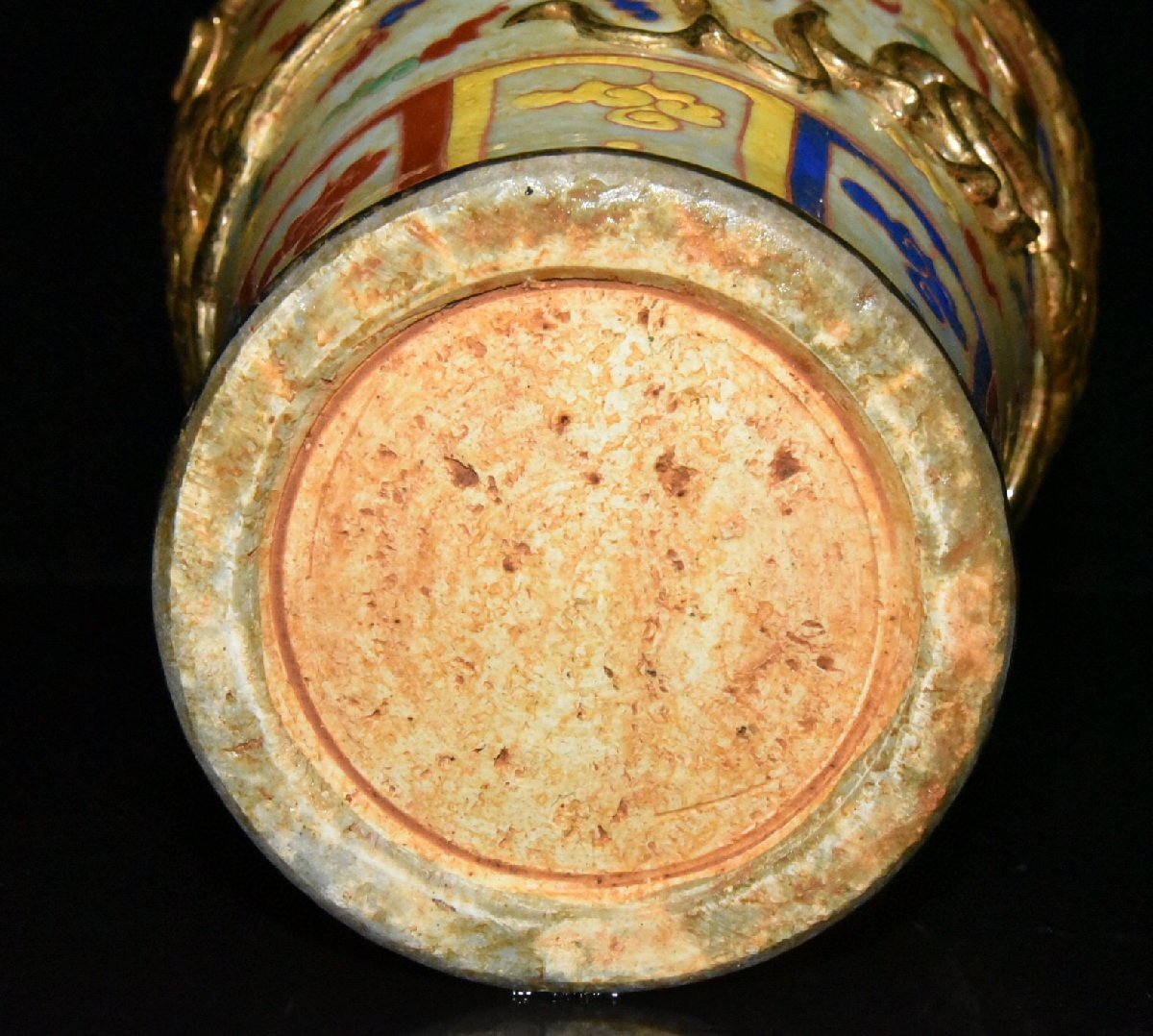 ◆古寳堂◆明 宣德年製款 五彩 龍紋 梅瓶 古陶瓷品 極細工 古置物 古擺件 中国古美術 時代物 古董品