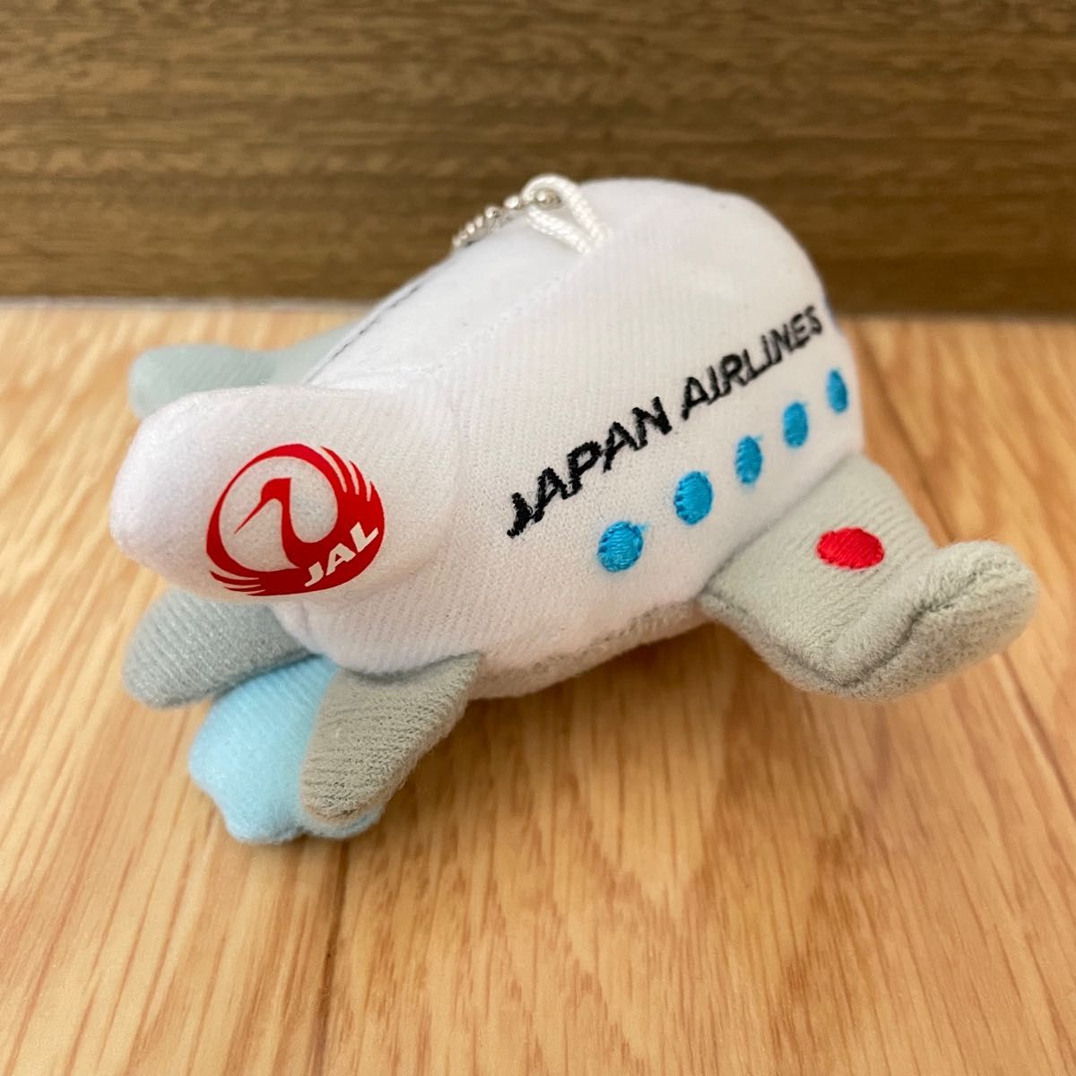非売品 JAL 飛行機 木製 ぬいぐるみ キーホルダー