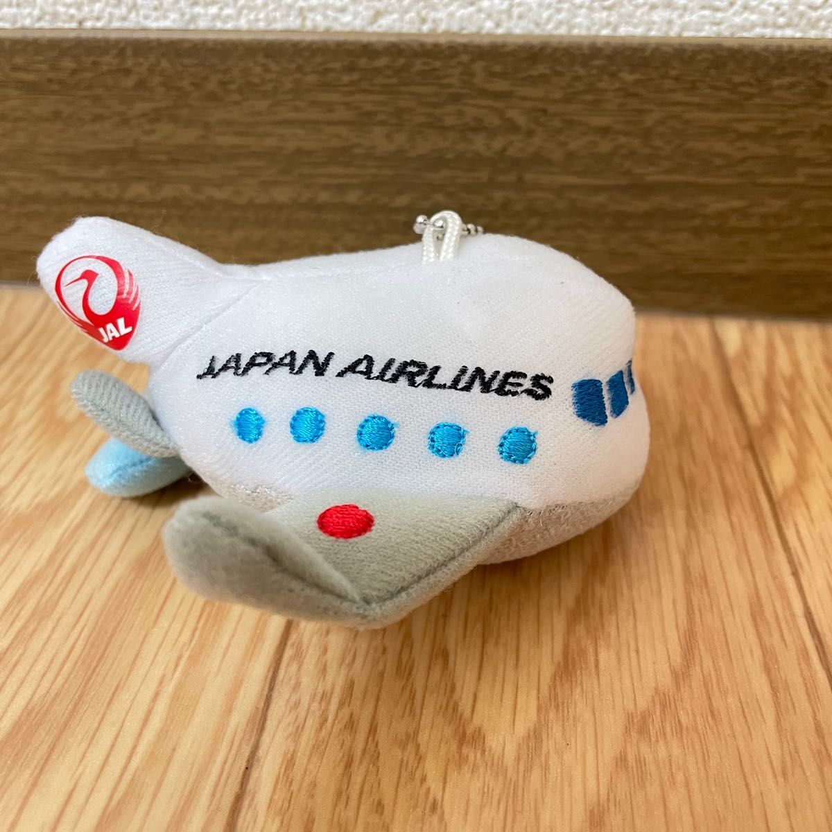 非売品 JAL 飛行機 木製 ぬいぐるみ キーホルダー