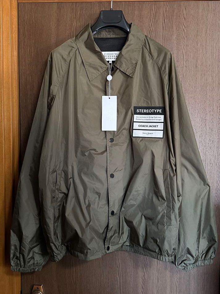 50新品62%off メゾンマルジェラ ステレオタイプ パッチ コーチジャケット ブルゾン 19SS size 50 L Maison  Margiela 10 メンズ カーキ