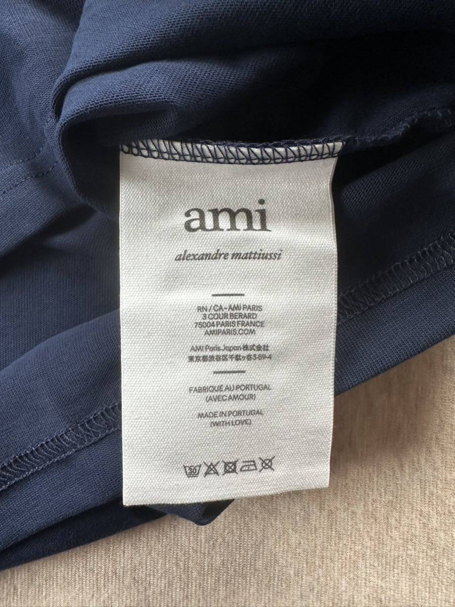 濃紺XXL新品 AMI Paris グラフィック ブランドロゴ Tシャツ sizeXXL アミ パリス ami alexandre mattiussi  半袖 カットソー ダークネイビー