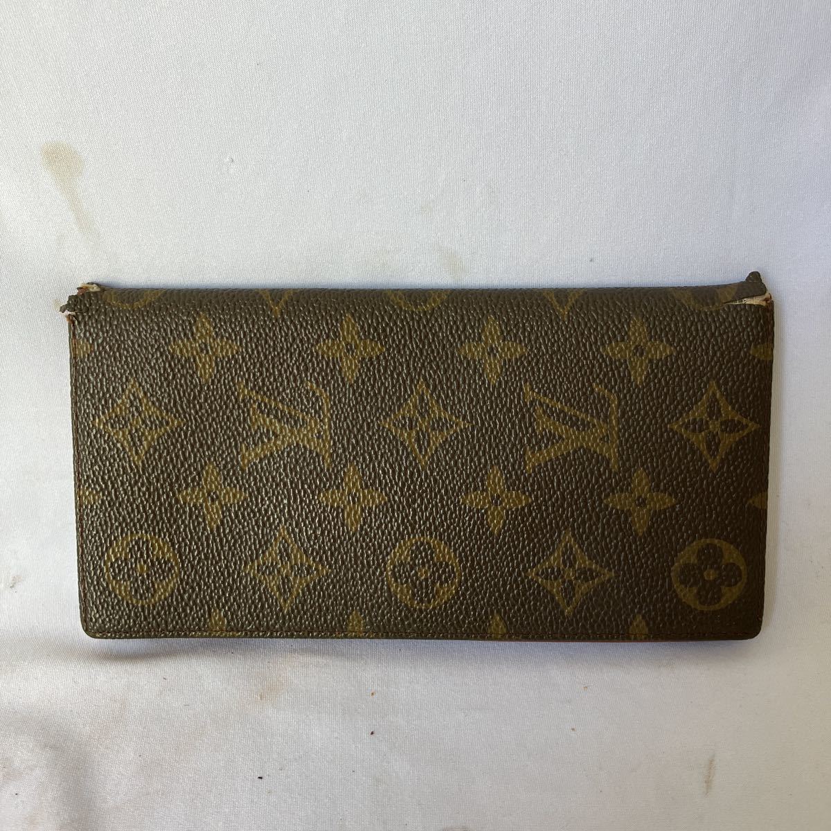 ▽【1円スタート】ルイヴィトン LOUIS VUITTON 長財布 モノグラム レザー PVC カード入れ メンズ レディース ダークブラウン _画像2