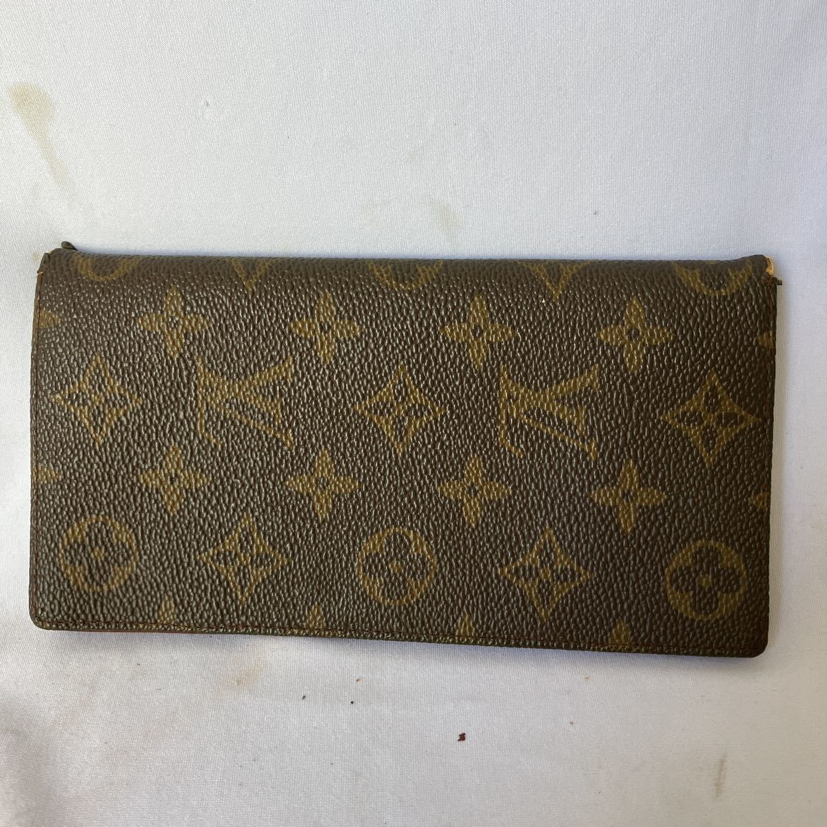 ▽【1円スタート】ルイヴィトン LOUIS VUITTON 長財布 モノグラム レザー PVC カード入れ メンズ レディース ダークブラウン _画像1