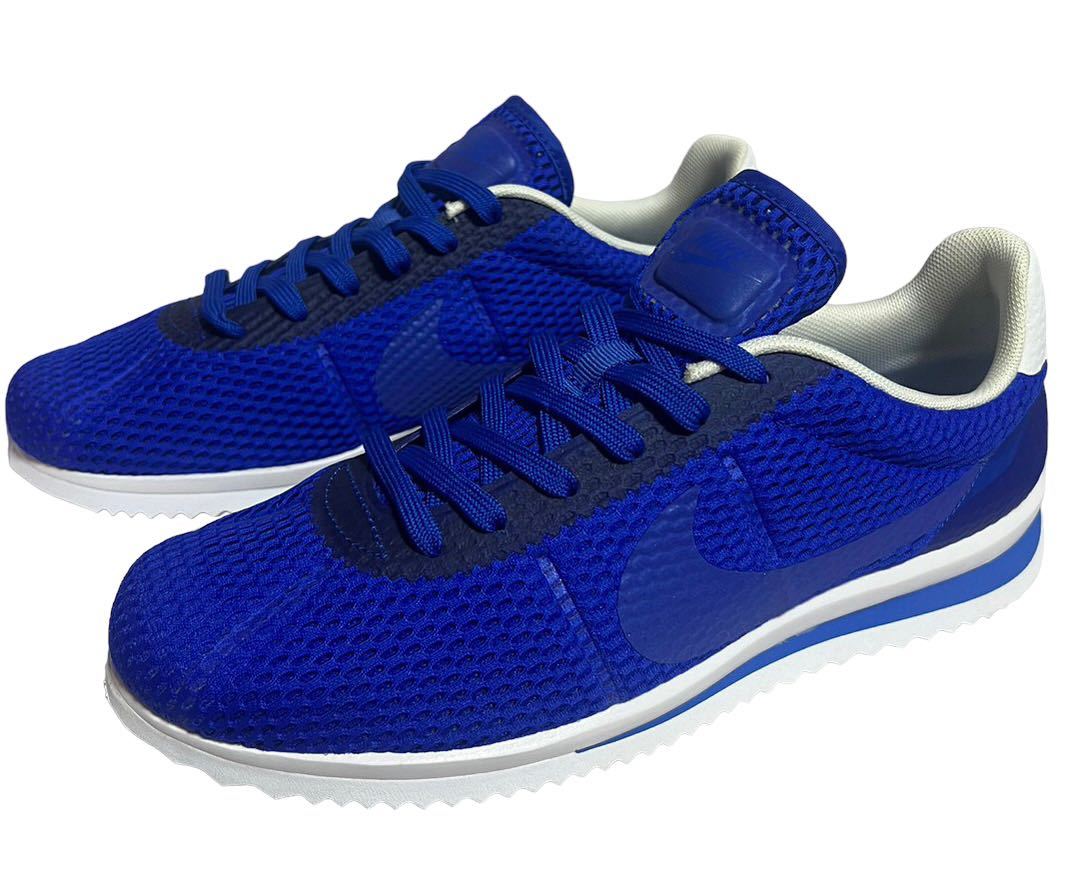 未使用品 16年 NIKE 833128-401 CORTEZ ULTRA BR RACER BLUE/RACER BLUE-WHITE コルテッツ ウルトラ ブリーズ 青/青 US8.5 26.5㎝_画像1