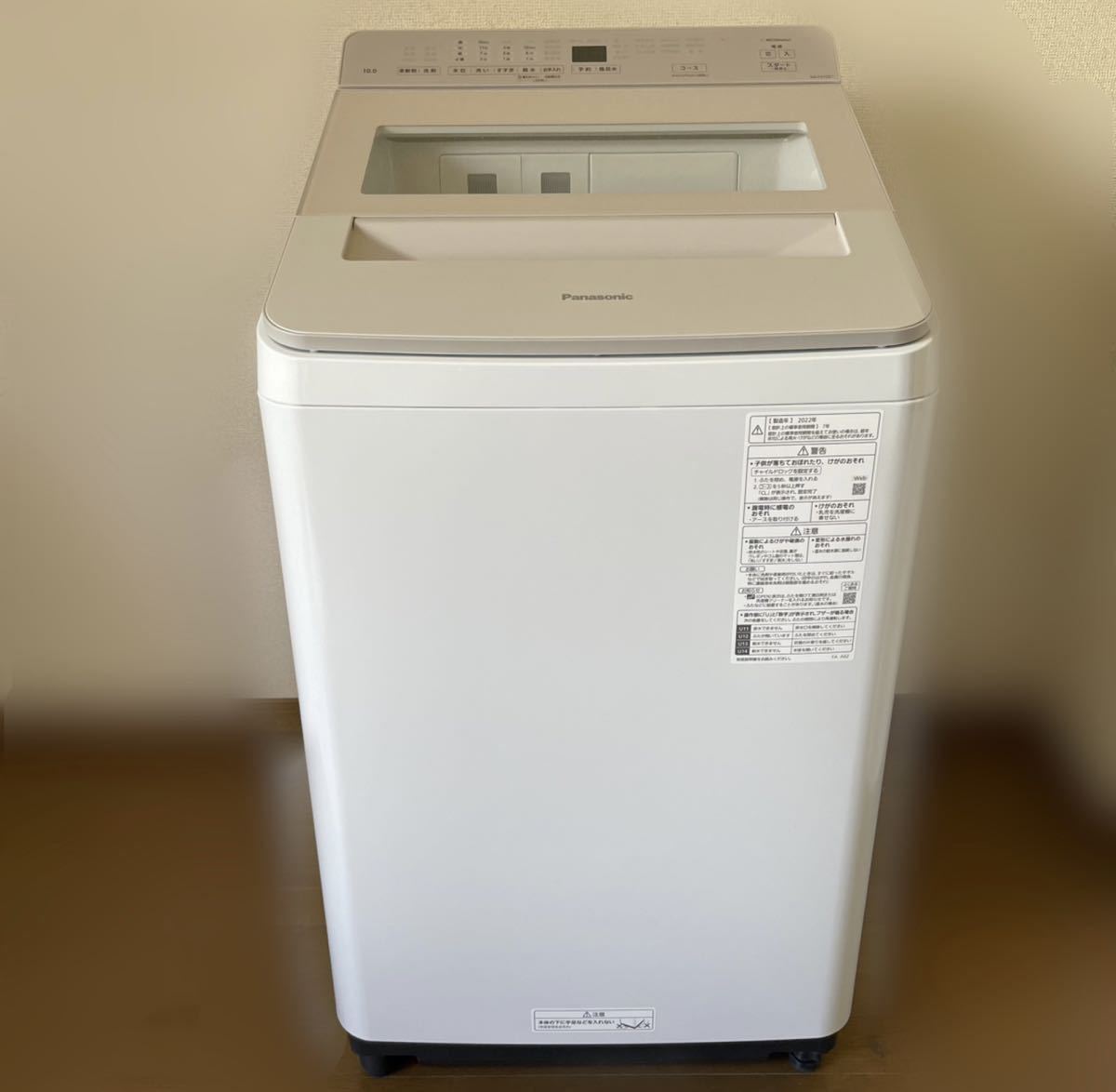 Panasonic 2022年製 全自動洗濯機 10kg NA-FA10K1 ホワイト 動作確認済み【商品説明必読】パナソニック 洗濯機 縦型 家電製品 1000~_画像1