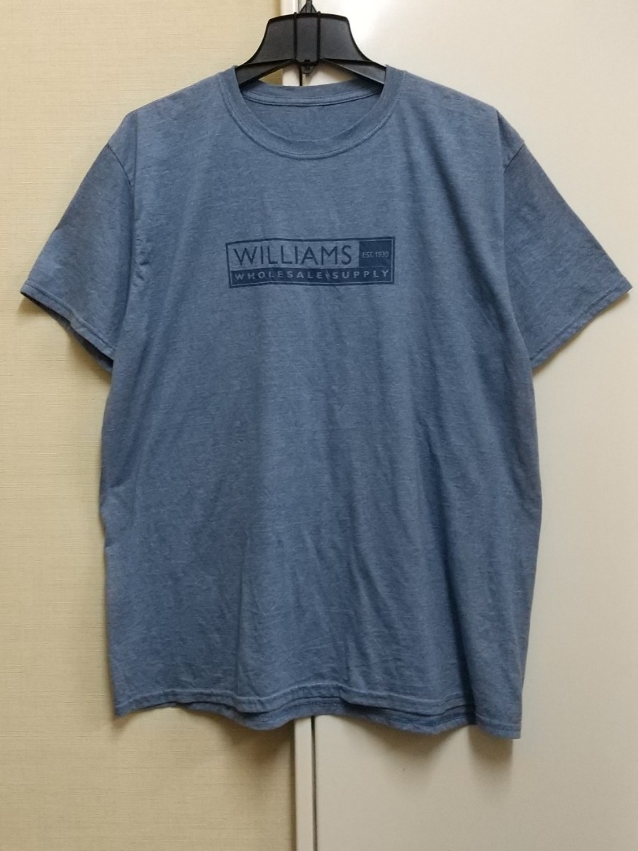 [送料無料](t21c5)XL企業モノwilliamsロゴusaアメリカ輸入古着半袖プリントTシャツ両面オーバーサイズゆるだぼ/ショップ_画像1