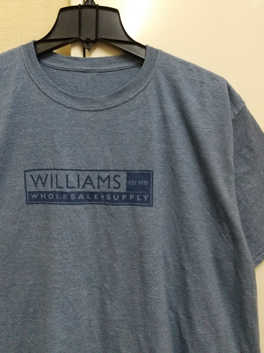 [送料無料](t21c5)XL企業モノwilliamsロゴusaアメリカ輸入古着半袖プリントTシャツ両面オーバーサイズゆるだぼ/ショップ_画像2