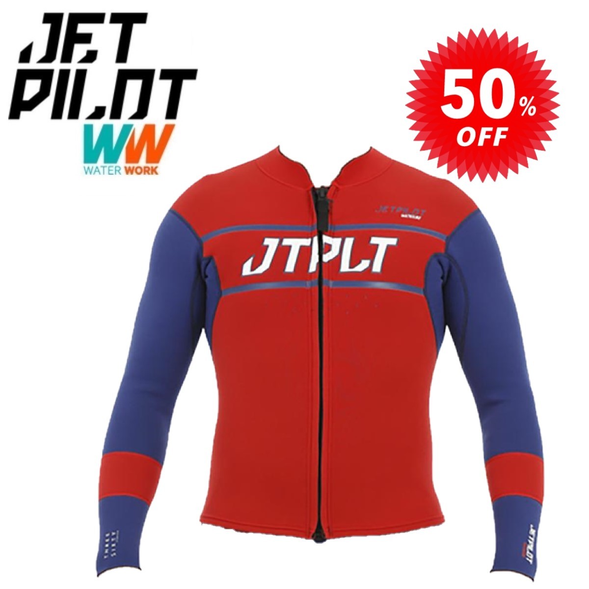 春先取りの セール ウェットスーツ JETPILOT ジェットパイロット 激安50%オフ タッパー XL ネイビー/レッド JA19156 レースジャケット RX 送料無料 ウエア
