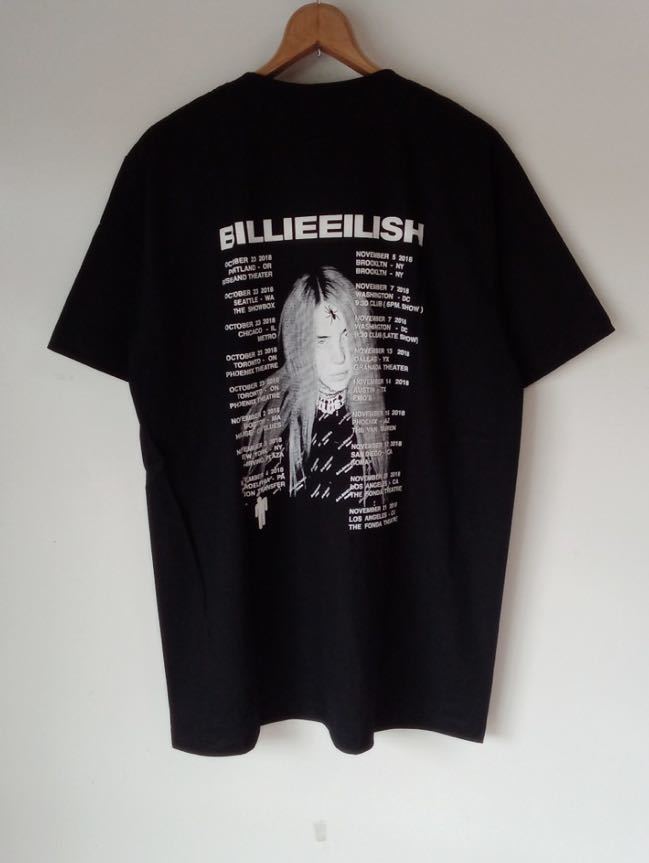 ビリー・アイリッシュ BILLE EILISH 蜘蛛 バンドTシャツ(XL)コ01 