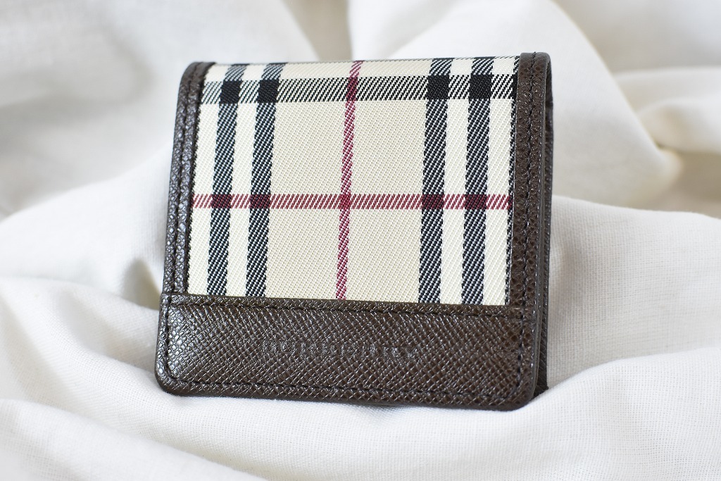 988 美品 BURBERRY LONDON バーバリー ノバチェック 総柄 コンパクト