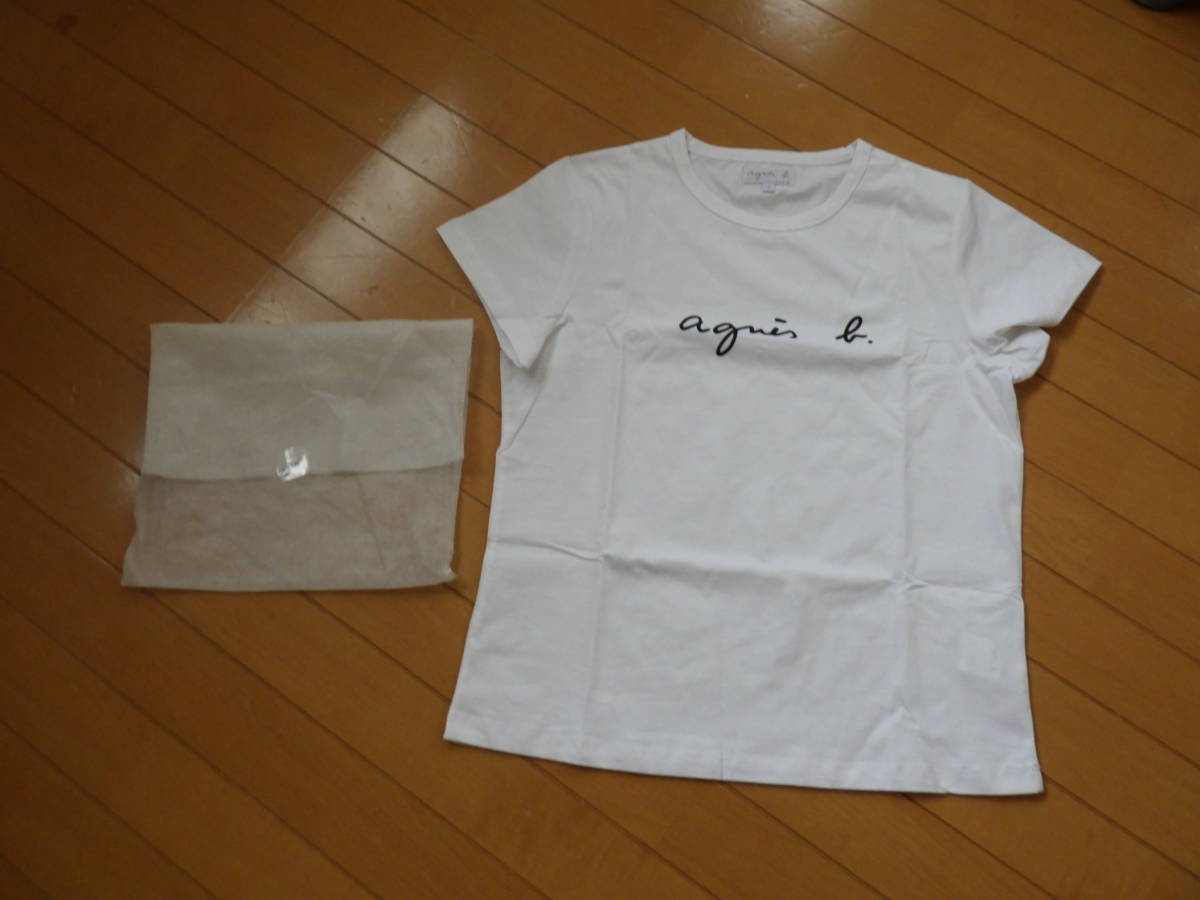 超美品　アニエスb　ホワイト　半袖Tシャツ　サイズ3　自宅で試着のみ　洗濯2回済　オマケTシャツ付き_画像2