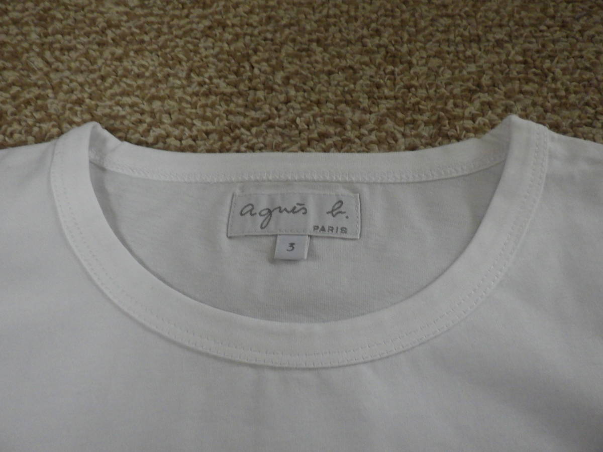 超美品　アニエスb　ホワイト　半袖Tシャツ　サイズ3　自宅で試着のみ　洗濯2回済　オマケTシャツ付き_画像5