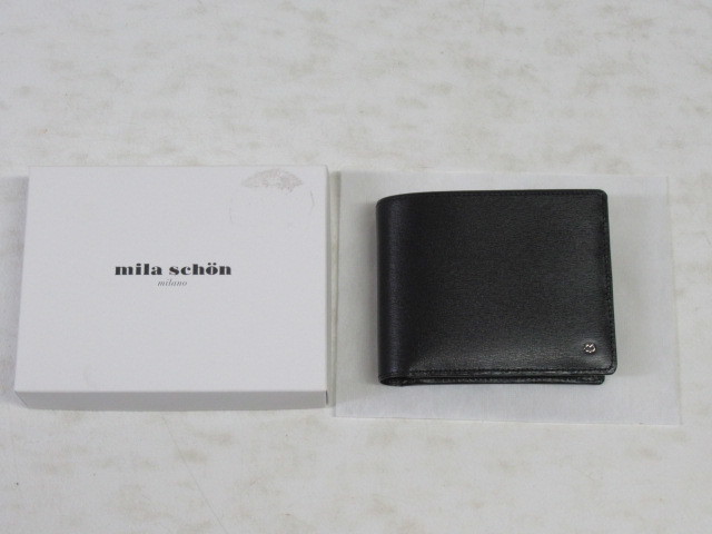 カタログギフトも! ◆mila schon ミラショーン MSMW4HS2-10 二つ折り 財布 黒/ブラック/未使用品 二つ折り財布(小銭入れあり) カタログギフトも! ◆mila schon ミラショーン MSMW4HS2-10 二つ折り 財布 黒/ブラック/未使用品 二つ折り財布(小銭入れあり)
