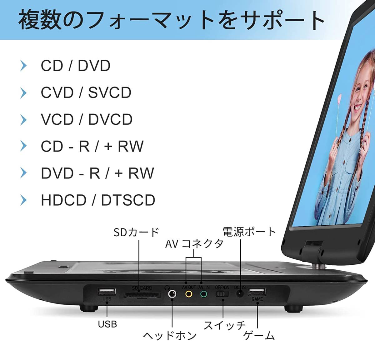 ポータブルDVDプレーヤー 17.9型 液晶15.6インチ超大画面dvd|その他 ポータブルDVDプレーヤー 17.9型 液晶15.6インチ超大画面dvd|その他