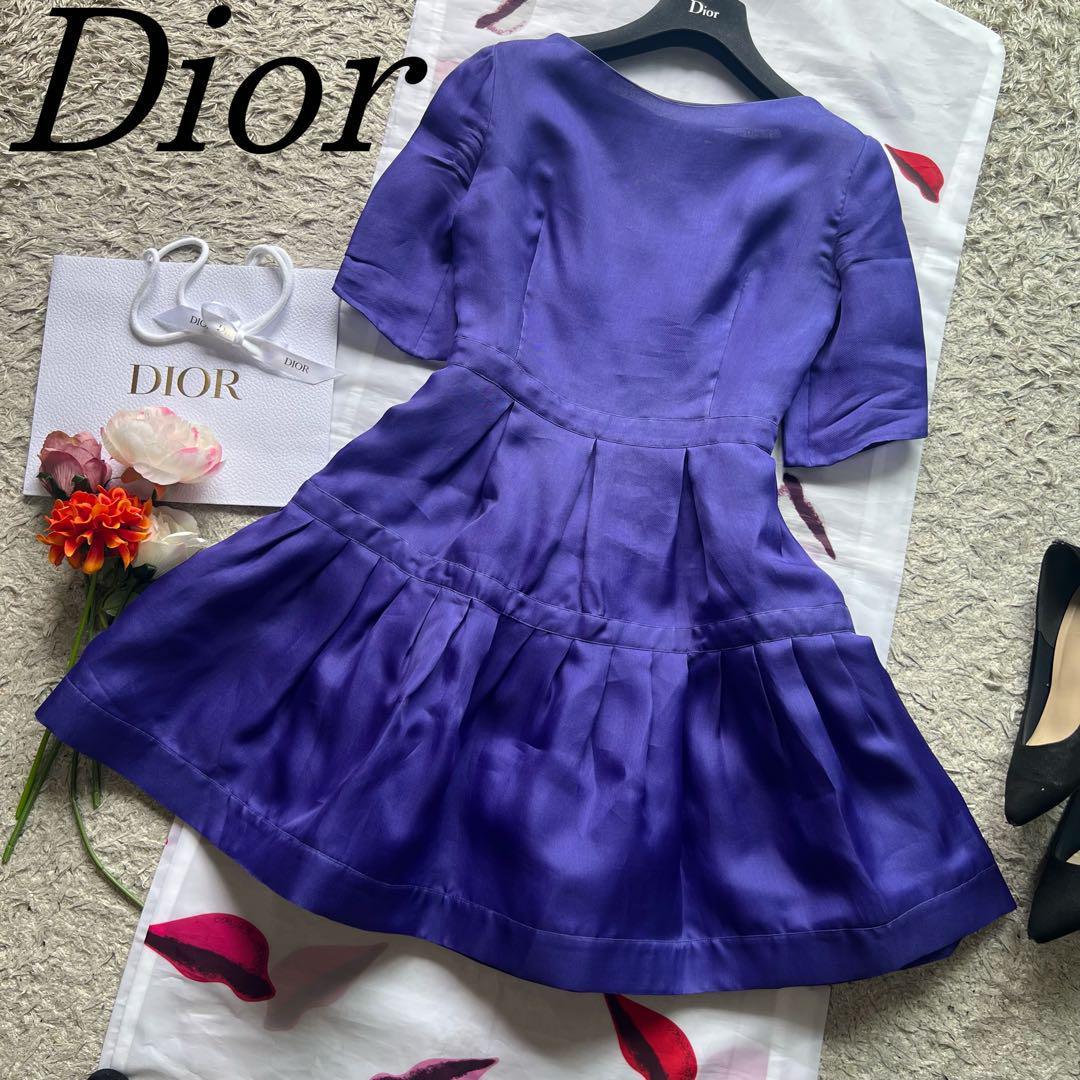 堅実な究極の 【良品】Christian Dior ハーフスリーブ 紫 クリスチャン