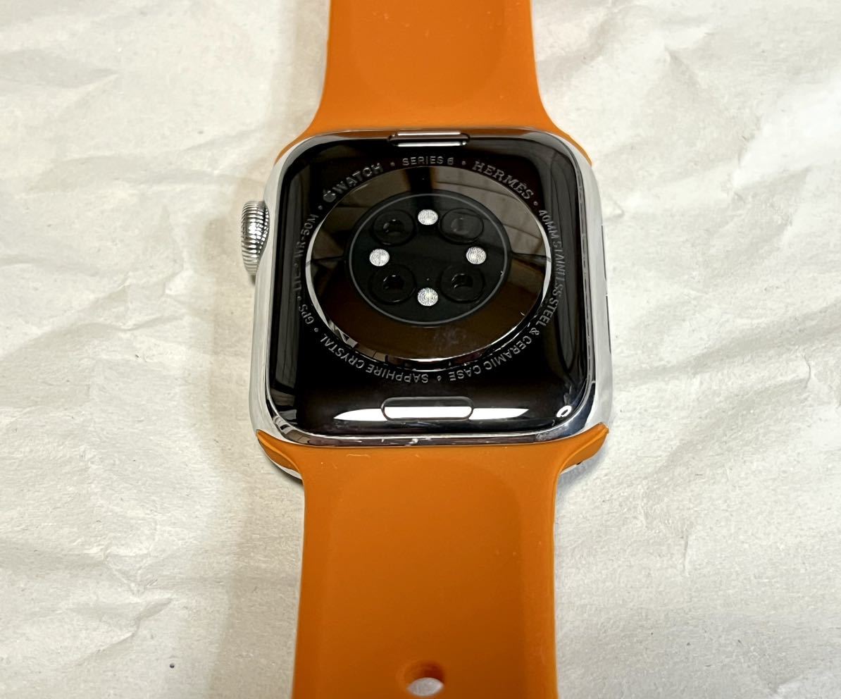 動作良好 Apple Watch 6 HERMES 40mm ステンレス シルバー Series6