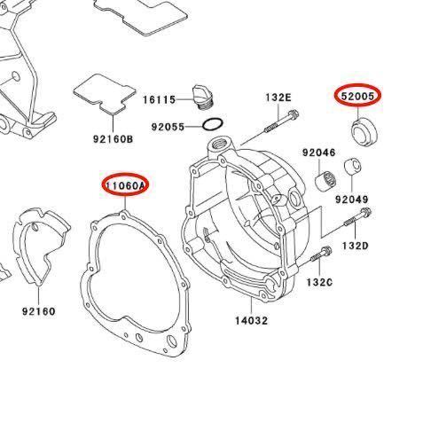 ヤフオク! - 在庫あり 即納 z400GP 純正 クラッチカバー ガスケ...