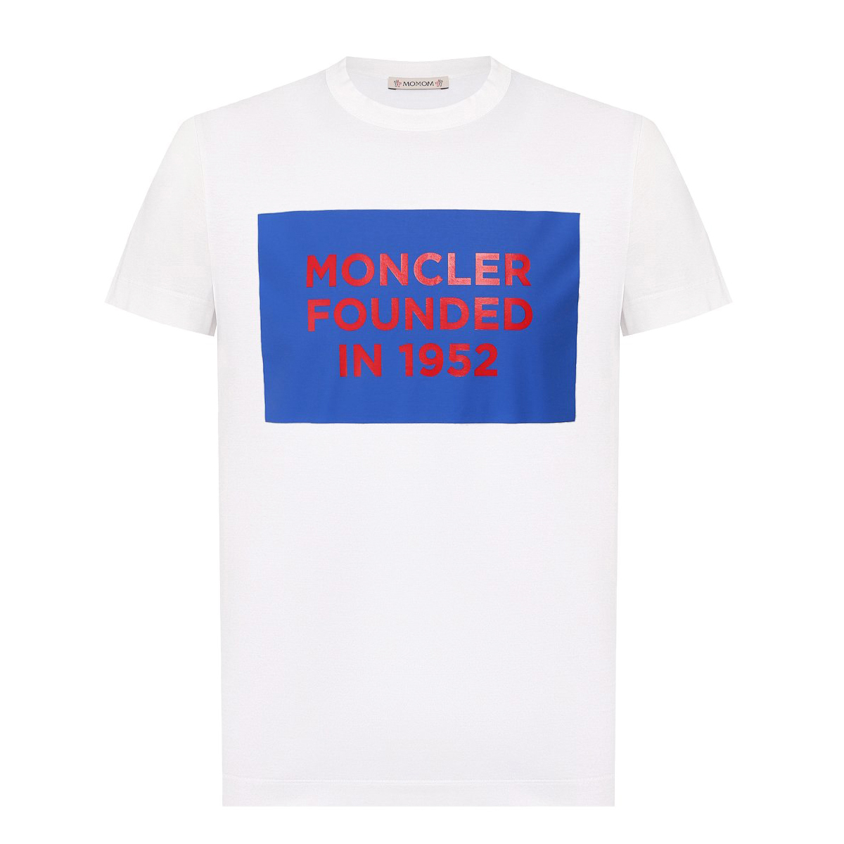 送料無料 146 MONCLER モンクレール 8C74610 8390Y ホワイト ロゴ クルーネック 半袖 Tシャツ size XL