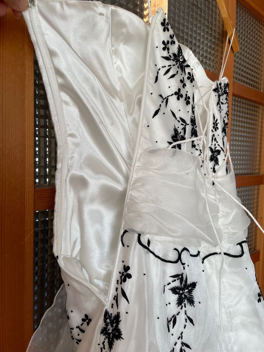 JEAN MACLEAN ロングドレス　ウェディング　ビーズ　刺繍　ホワイト カラードレス ウエディングドレス　コスプレ