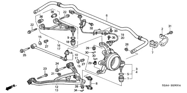 ホンダ純正部品 新品 S2000 リヤスタビリンク 左右セット LA-AP1 ABA-AP1　ABA-AP2_画像2