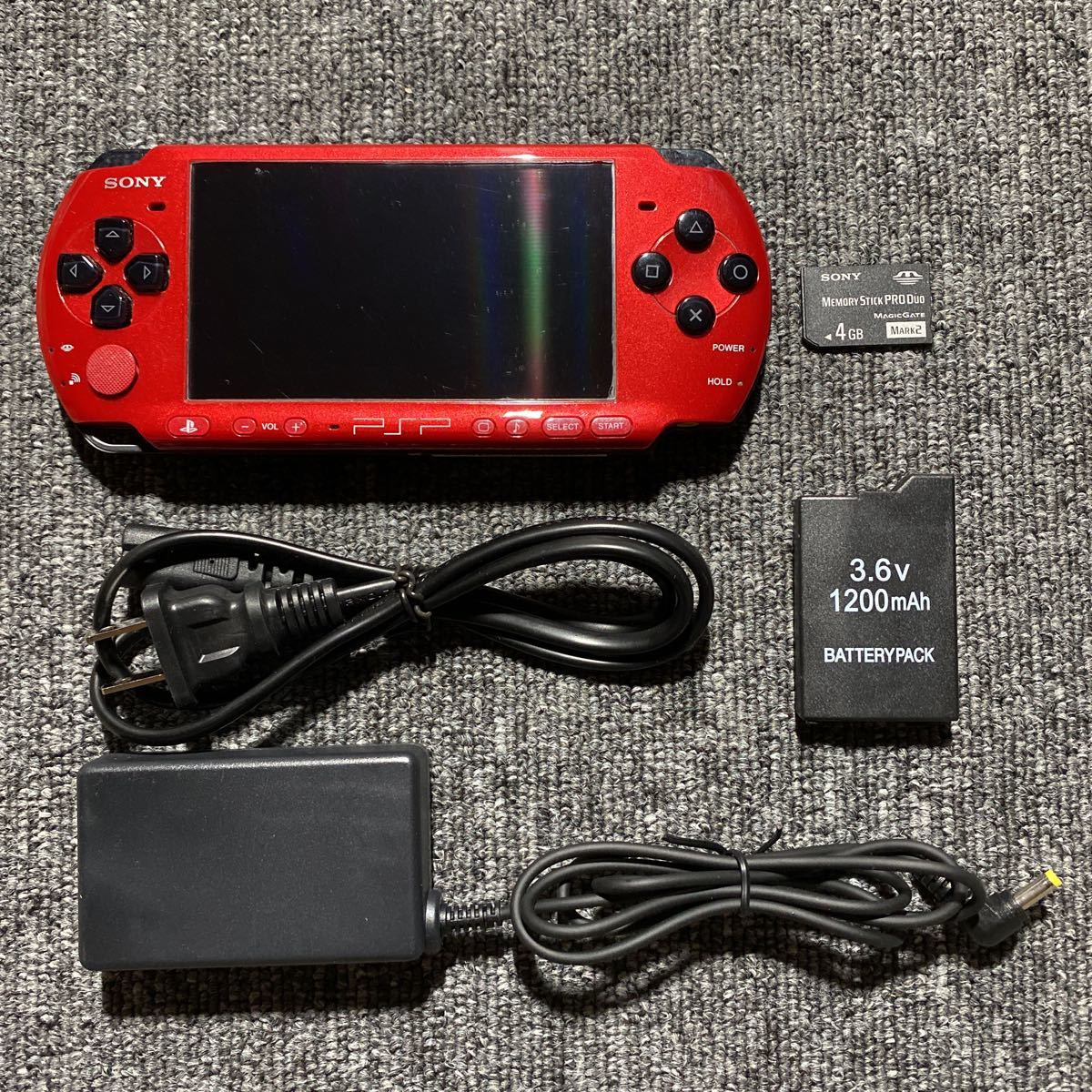 PSP PSP-3000 レッドブラック 一式セット