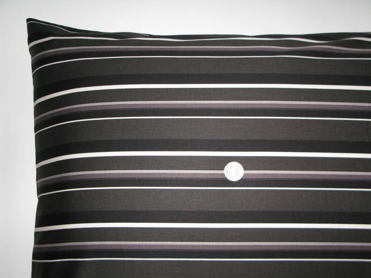 メディカル枕のカバーを作りました【52×80】黒×グレー★ストライプ②綿100％★ハンドメイド★ファベ・オルトペディコもぴったり_画像2