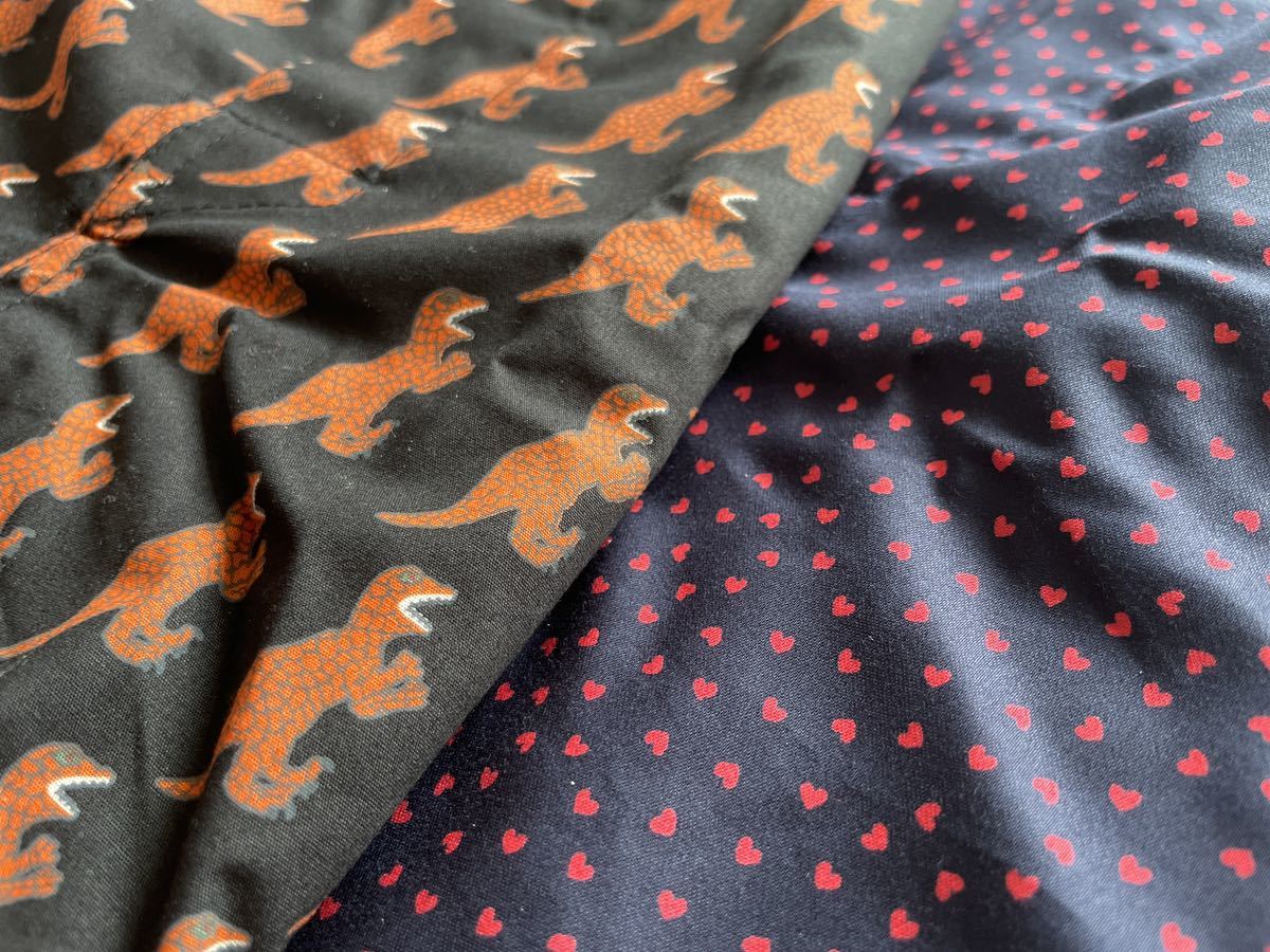  prompt decision! Paul Smith!PAUL SMITH cloth . trunks 2 sheets set dinosaur pattern black & Heart pattern navy L