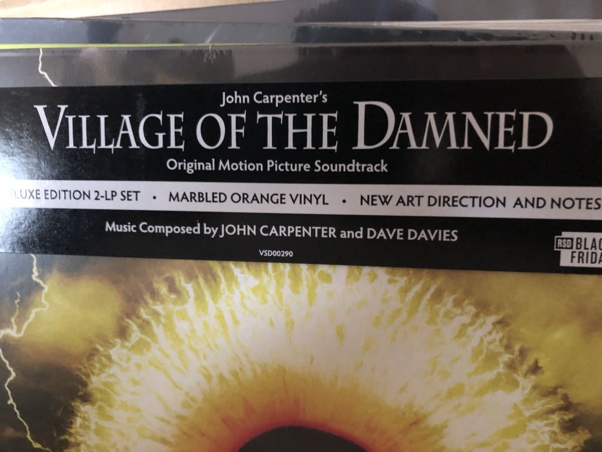 【新品未開封レコード】VILLAGE OF THE DAMNED OST 2LP JOHN CARPENTER DAVE DAVIES 光る眼 RSD限定 MARBLED ORANGE viynl カーペンター_画像3