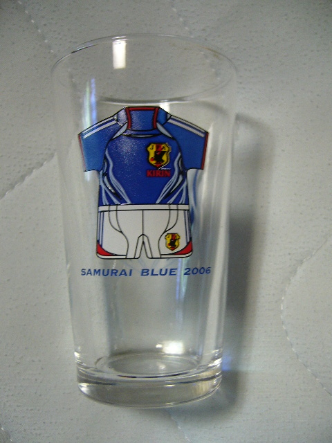 JFA SAMURAI BLUE JAPAN Japan サッカー 日本代表 グラス コップ 高さ116㎜直径70㎜ ガラス製 レア品　新品　。_画像1