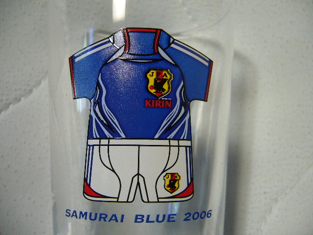 JFA SAMURAI BLUE JAPAN Japan サッカー 日本代表 グラス コップ 高さ116㎜直径70㎜ ガラス製 レア品　新品　。_画像3
