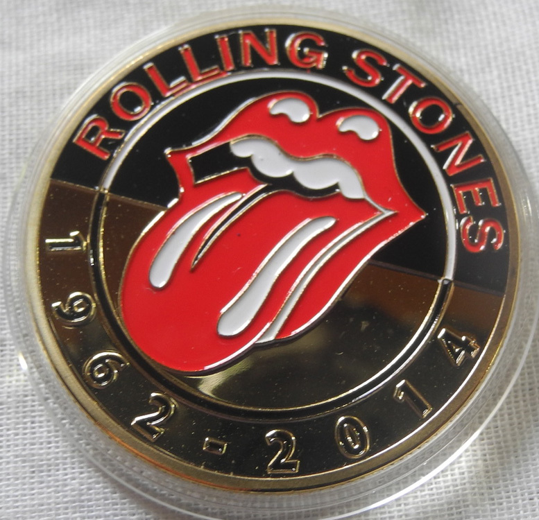 Rolling Stones ROLLING STONES系列硬幣紀念獎章24 KP 1盎司1盎司1盎司金幣24金球標記岩英國 原文:ローリングストーンズ ROLLING STONES コレクションコイン 記念メダル 24KP 1oz 1オンス 金貨 24金 ボールマーカー ロック イギリス