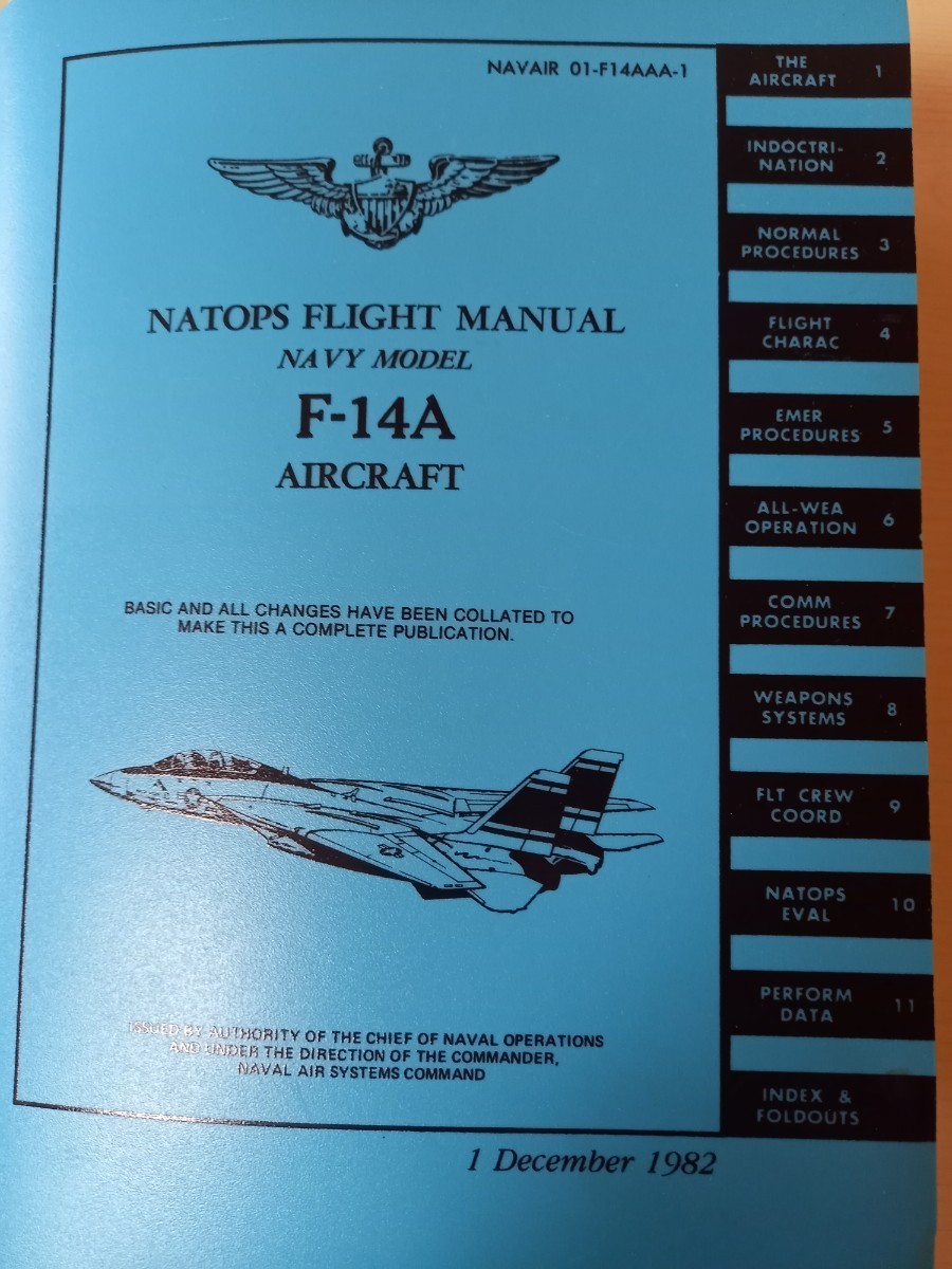 無料配達 F-14A MODEL NAVY MANUAL FLIGHT NATOPS AIRCRAFT「F-14A