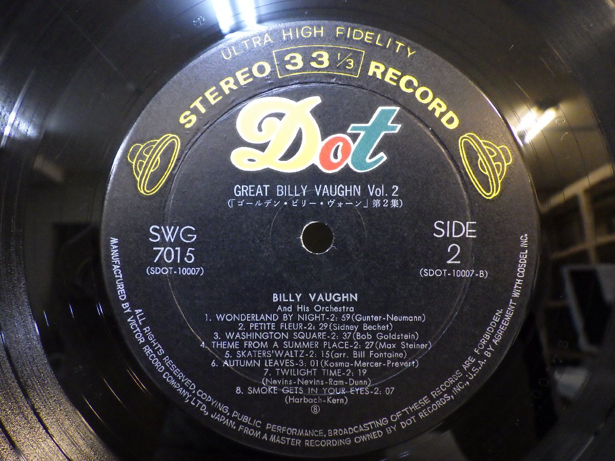 LP レコード Golden BILLY VAUGHN VOL 2 ゴールデン ビリー ウォーン 第2集 【E-】 M695Wの画像5