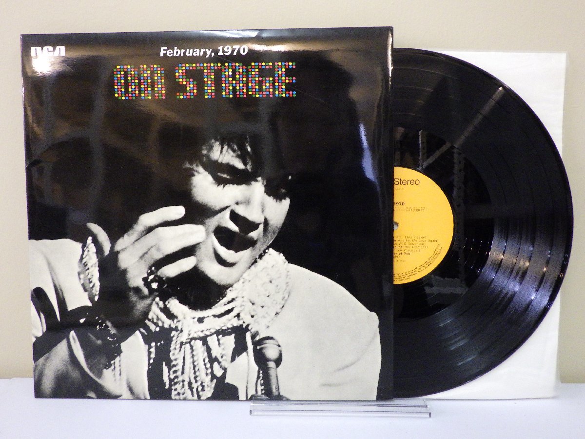 LP レコード Elvis Presley エルヴィス プレスリー ON STAGE プレスリーオン ステージ February 1970 【E-】 M849X_画像1