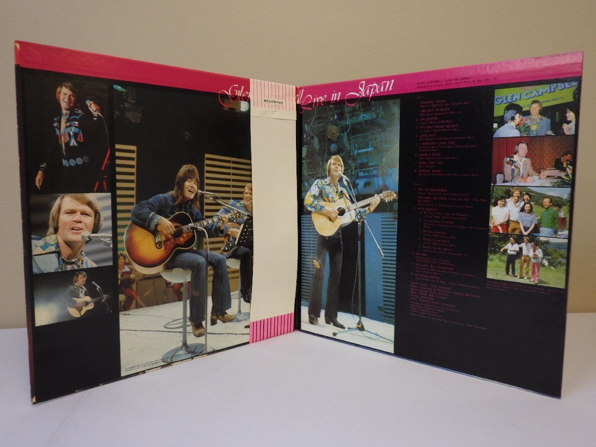 LP レコード 帯 グレン キャンベル Glen Campbell LIVE IN JAPAN ライブ イン ジャパン 【E+】M2389E_画像3