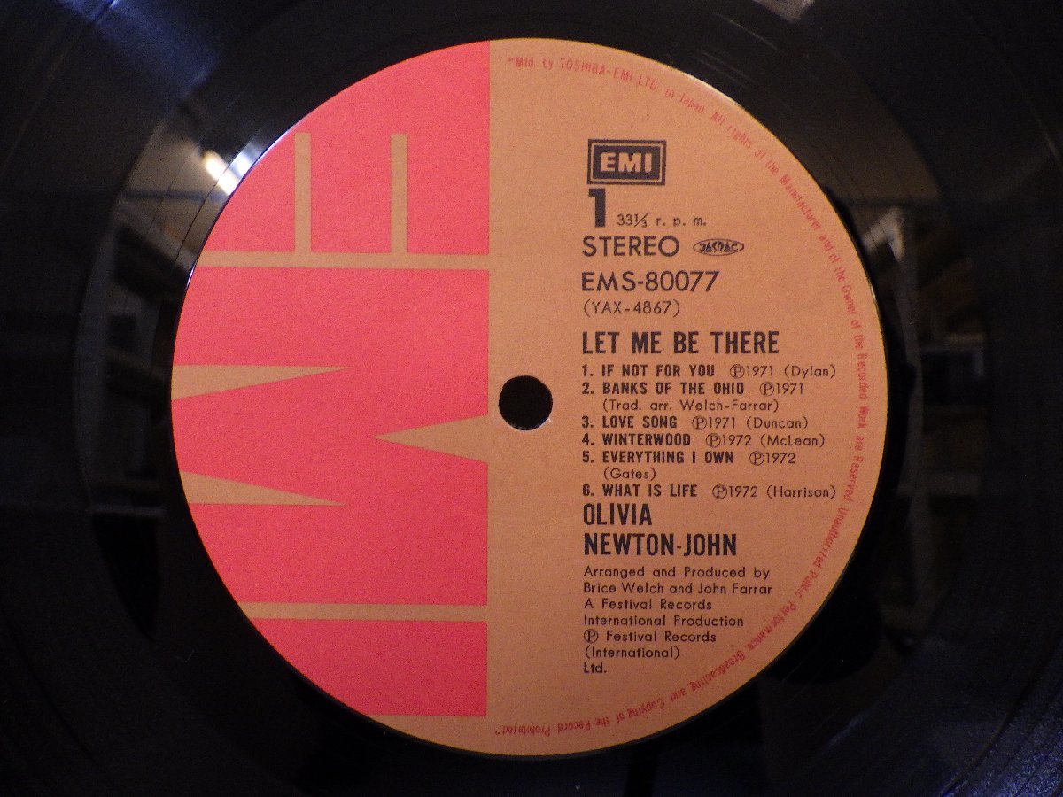 LP レコード Olivia Newton John オリビア ニュートン ジョン Let Me Be There レット ミー ビー ゼアー 【E+】 M2869X_画像3