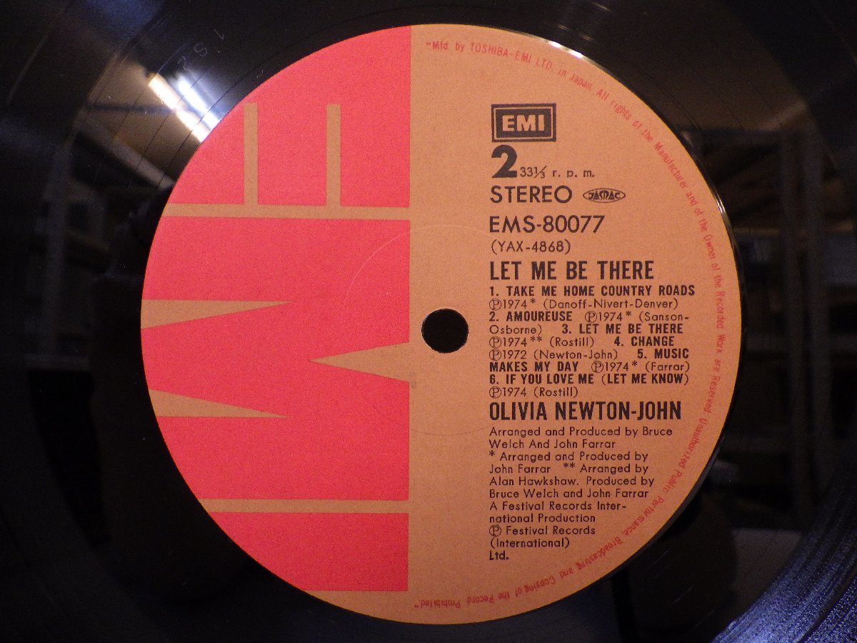 LP レコード Olivia Newton John オリビア ニュートン ジョン Let Me Be There レット ミー ビー ゼアー 【E+】 M2869X_画像4