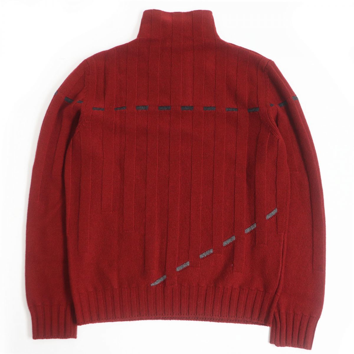 美品□HERMES/エルメス ストライプ カシミヤ100% 長袖 ロングスリーブ