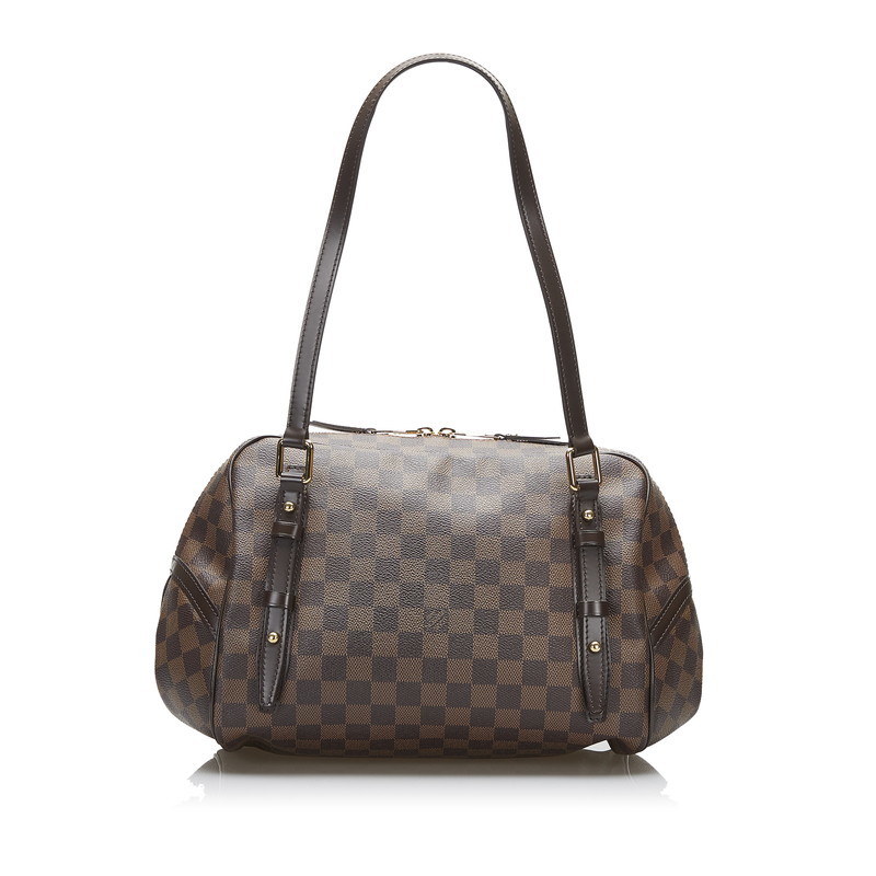 ルイ ヴィトン ダミエ リヴィントンGM ハンドバッグ ショルダーバッグ N41158 ブラウン PVC レザー レディース LOUIS VUITTON 【中古】_画像3