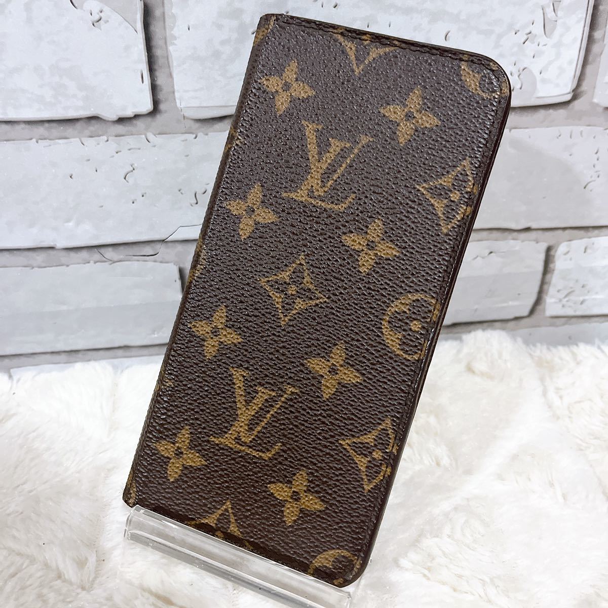 LOUIS VUITTON ルイヴィトン モノグラム スマホケース 手帳型 iPhoneケース 携帯ケース 二つ折り