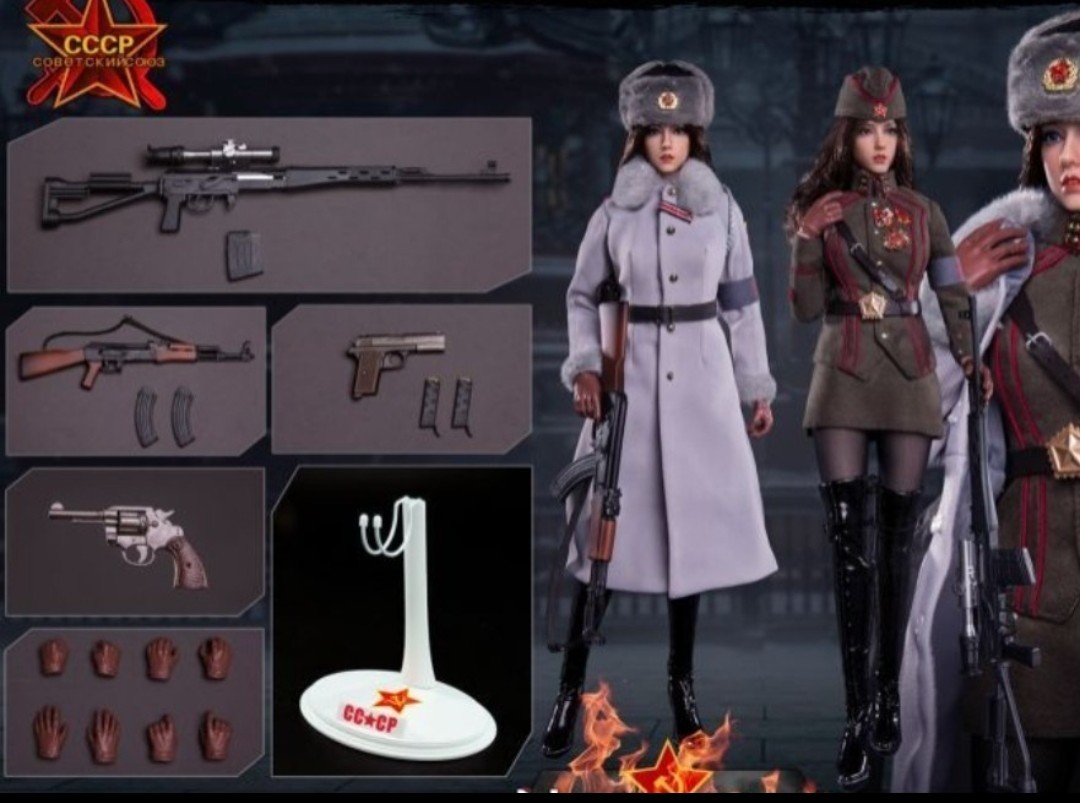 ☆新品 1/6 女性アクションフィギュア　ソビエト女兵士　CCCP ミリタリー　将校　Flagset_画像1