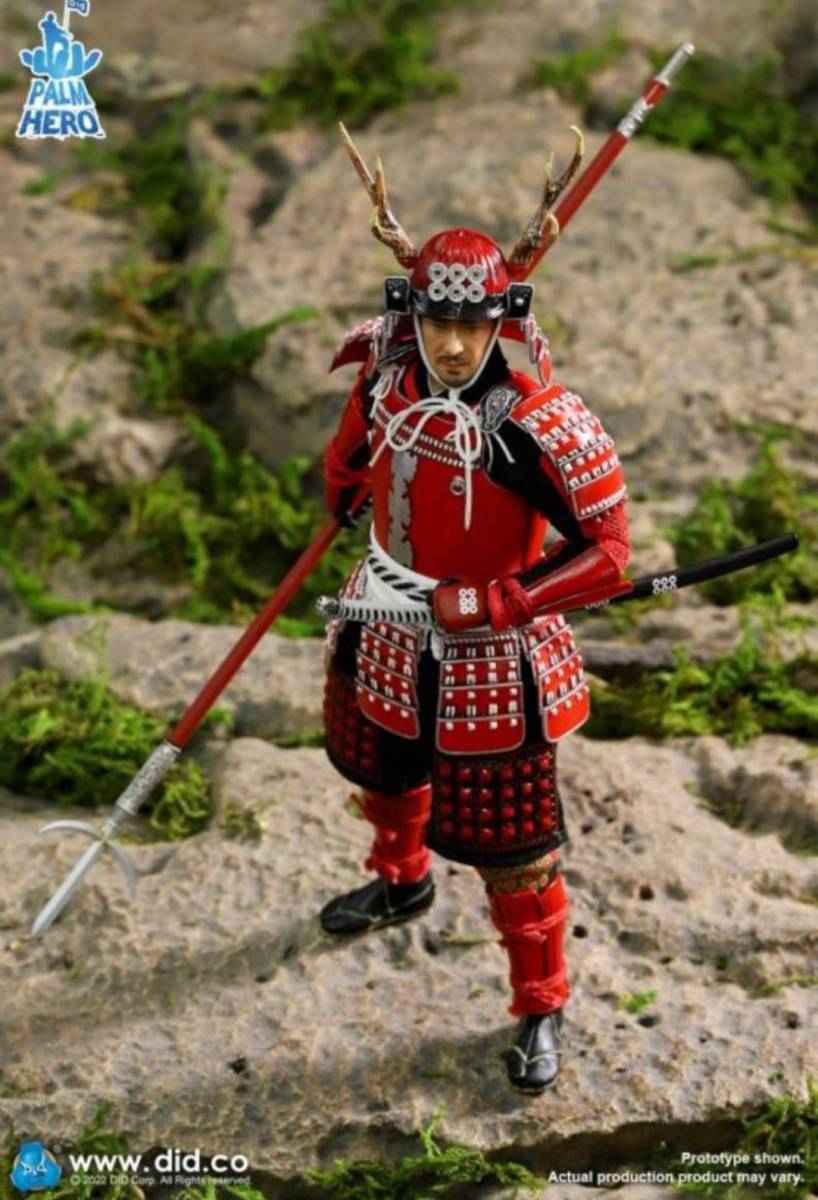 ☆新品　1/12　真田幸村　アクションフィギュア　六文銭　赤備　大阪の陣　鎧　刀　槍　時代劇　DID_画像1