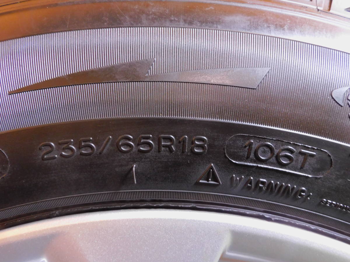 235/65R18 MICHELIN LATITUDE X-ICE 製造年2014 4本 アルミホイール 18×8J 5×114.3 バリ溝★C235_画像6