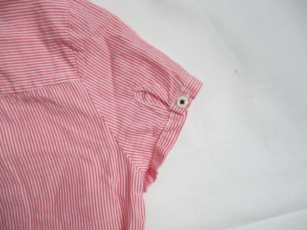 BE947[Gap Kids* Gap ] stripe pattern short sleeves shirt cut and sewn woman .. red 140