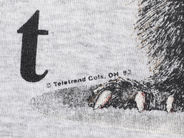 90s USA製 ☆ アニマル フェレット プリント Tシャツ ( メンズ