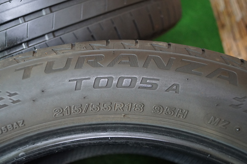 良品★2020年★Bridgestone Turanza T005A 215/55R18 CX-30 MX-30 クロスロード V60クロスカントリー エクストレイル ヤリスクロス C-HR_画像2