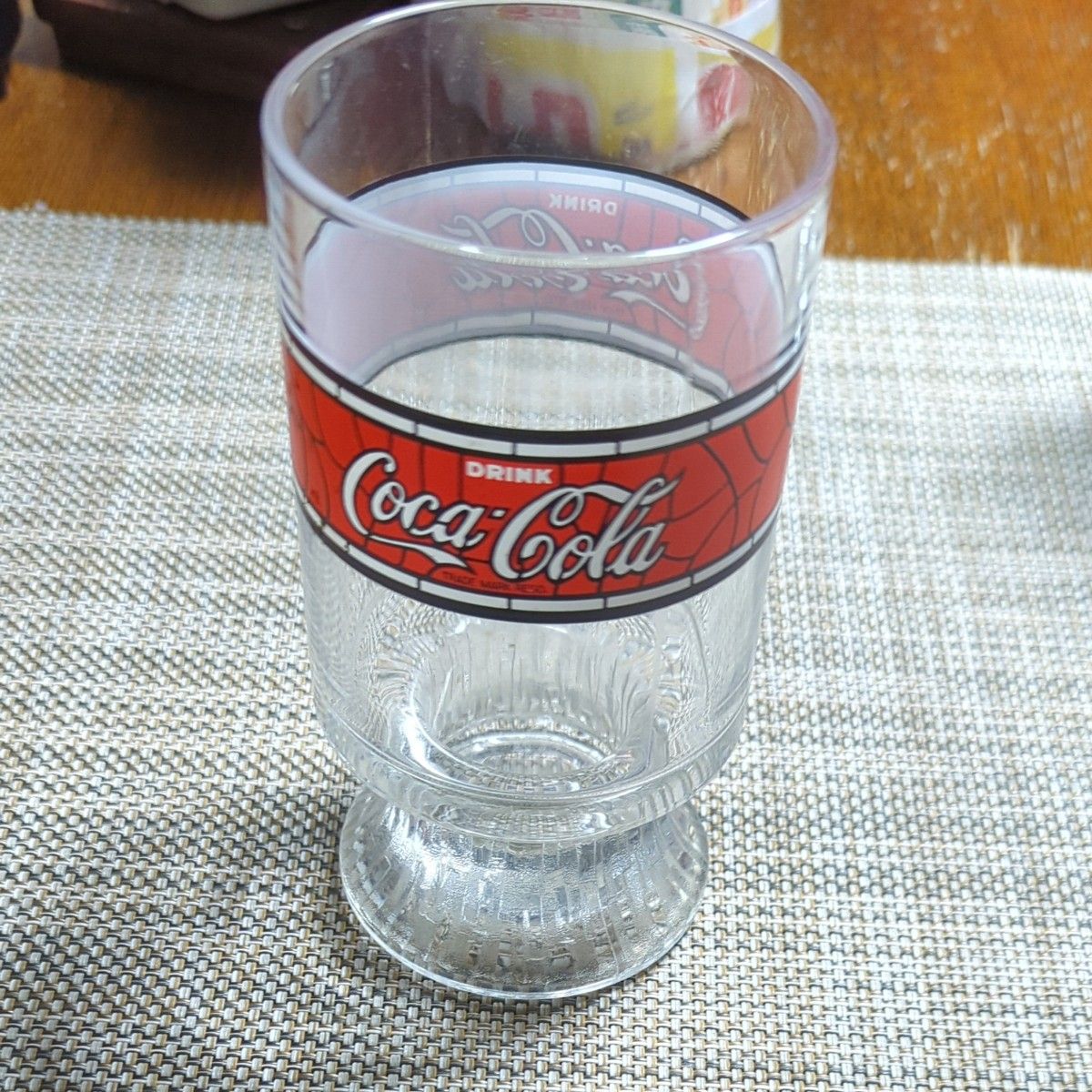 ティファニー模様グラス - コカ・コーラ 昭和レトロ キリンビール 高さ グラス Coca Cola Glass