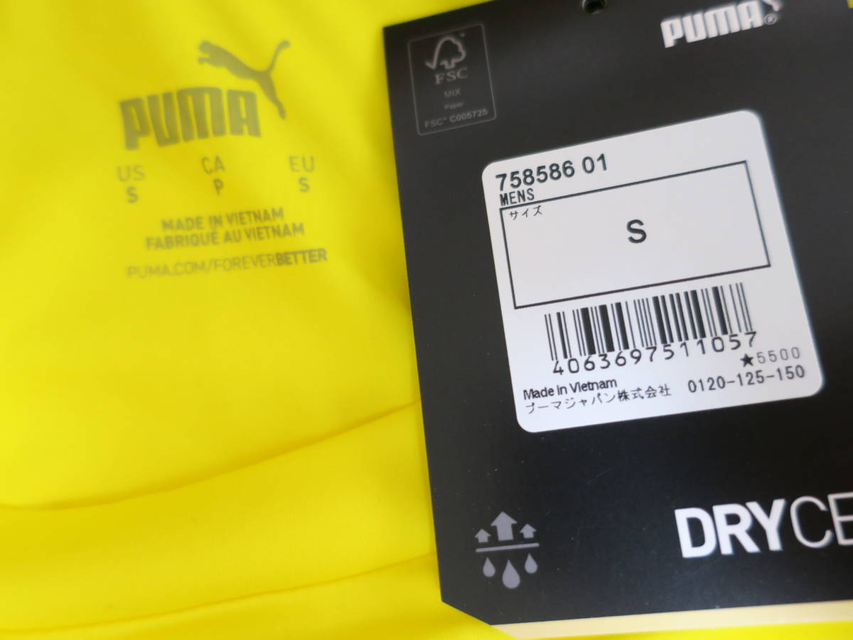 ドルトムント BVB ウォームアップ Tシャツ S プーマ PUMA Dortmund サッカー プラクティスシャツ トレーニングシャツ ユニフォーム