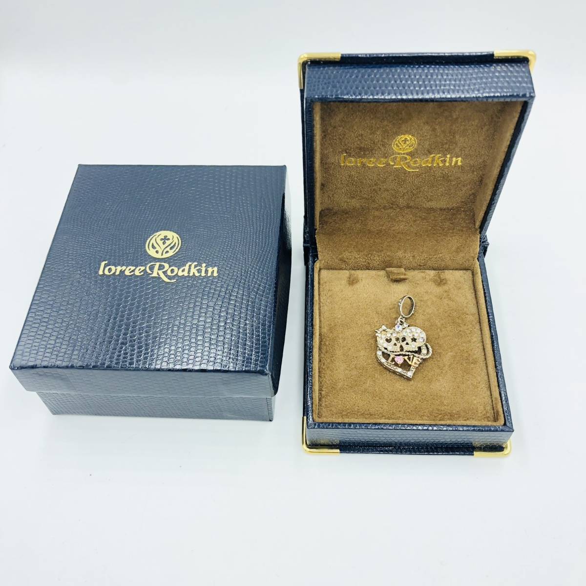  storage goods Loree Rodkin Loree Rodkin twin Skull LOVE SV925 pendant top charm skull Heart Stone 